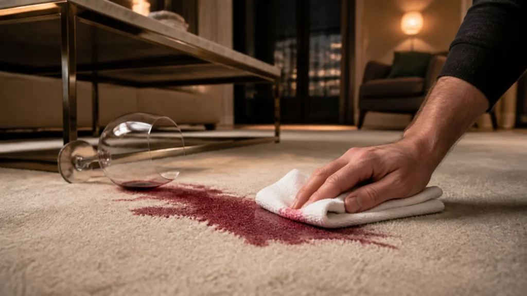 How to Deal With Red Wine Spilled on Carpet